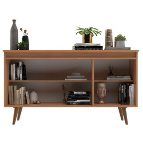 Buffet 3 Portas 136cm Retrô Elza Yescasa Freijó/off White - Viva Lar Moveis