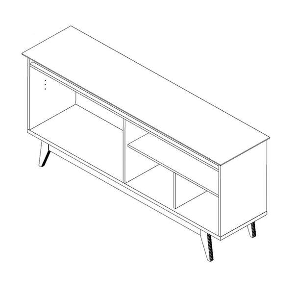 Buffet Classic 4 Pt Off White E Nature - Viva Lar Moveis
