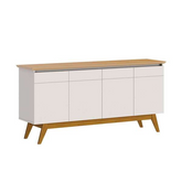 Buffet Classic 4 Pt Off White E Nature - Viva Lar Moveis