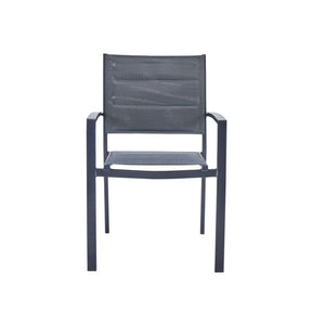 Cadeira de Jardim em Alumínio 85x55cm com Braço Antracite Orion Beta II Naterial -  Viva Lar Moveis