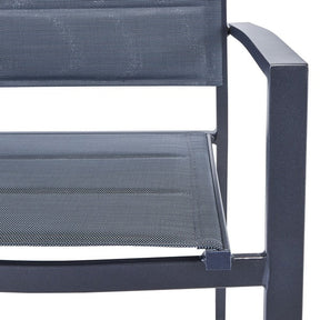 Cadeira de Jardim em Alumínio 85x55cm com Braço Antracite Orion Beta II Naterial -  Viva Lar Moveis