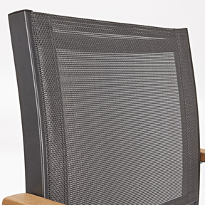 Cadeira de Jardim em Alumínio 84x55cm Cinza Oris Naterial -  Viva Lar Moveis