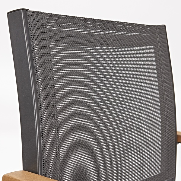 Cadeira de Jardim em Alumínio 84x55cm Cinza Oris Naterial -  Viva Lar Moveis