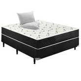 Cama Box Conjugado Casal Sp Móveis Espuma Ortopédica - 39x138x188cm - Viva Lar Moveis