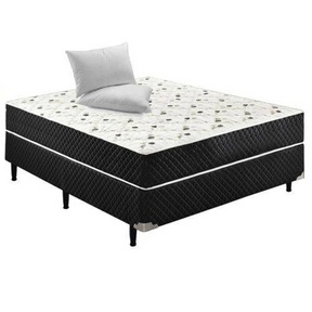 Cama Box Conjugado Casal Sp Móveis Espuma Ortopédica - 39x138x188cm - Viva Lar Moveis
