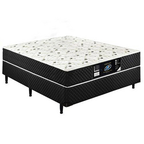 Cama Box Conjugado Casal Sp Móveis Espuma Ortopédica - 39x138x188cm - Viva Lar Moveis