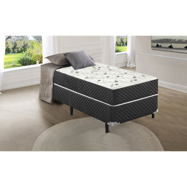 Cama Box Conjugado Solteiro Sp Móveis Espuma Ortopédica - 39x78x188cm - Viva Lar Moveis