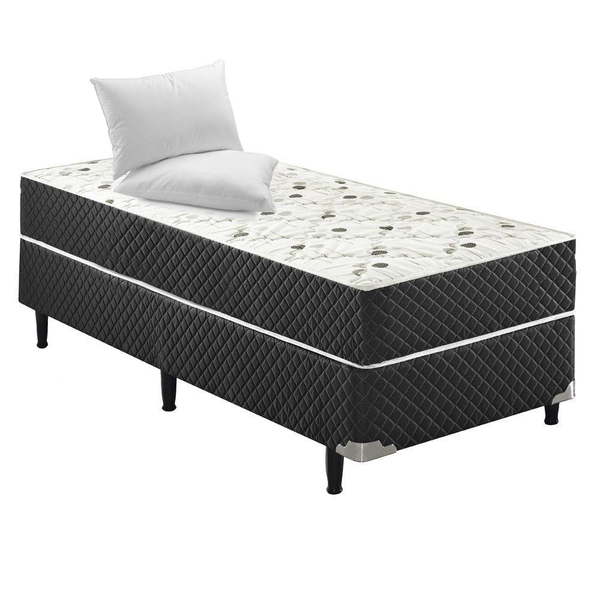 Cama Box Conjugado Solteiro Sp Móveis Espuma Ortopédica - 39x78x188cm - Viva Lar Moveis