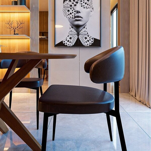 Conjunto Sala De Jantar Mesa Lisboa Madeira Maciça Com 4 Cadeiras Bless Marrom/whisky -  Viva Lar Moveis