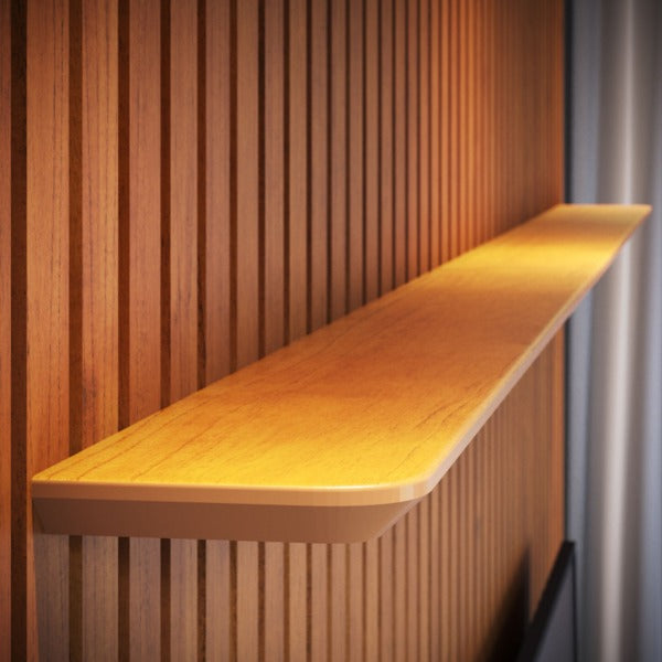 Painel de Parede Ripado Madeira Maciça Home Suspenso Sala Estar para Tv's de até 75 Polegadas Loft 1.8 Imcal - Nature -  Viva Lar Moveis