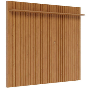 Painel de Parede Ripado Madeira Maciça Home Suspenso Sala Estar para Tv's de até 75 Polegadas Loft 1.8 Imcal - Nature -  Viva Lar Moveis