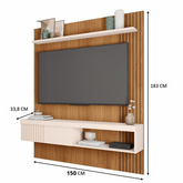 Painel Para Tv Ate 55 Esmeralda Caemmun 1,50 - Viva Lar Moveis