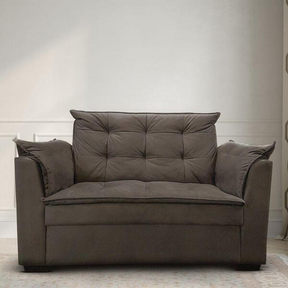 Sofá 2 Lugares Pequeno Confortável 1,40m Marrocos Bellamado Cor:marrom -  Viva Lar Moveis