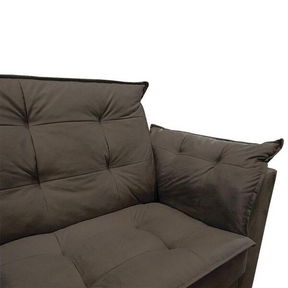 Sofá 2 Lugares Pequeno Confortável 1,40m Marrocos Bellamado Cor:marrom -  Viva Lar Moveis