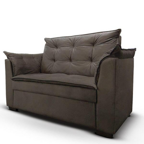 Sofá 2 Lugares Pequeno Confortável 1,40m Marrocos Bellamado Cor:marrom -  Viva Lar Moveis