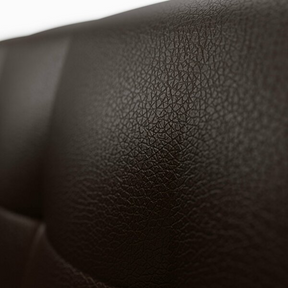 Sofá 3 Lugares Corino Vitrola Marrom -  Viva Lar Moveis